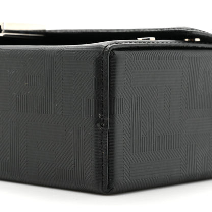 Fendi Vitello King FF Lines Embossed Baguette Soft Trunk Black 7 of 8