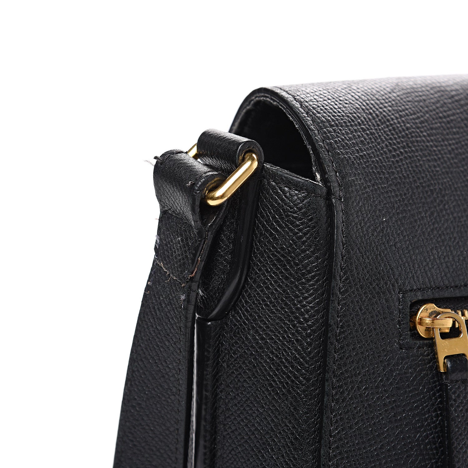 Celine Grained Calfskin Medium Trotteur Black 14 of 17