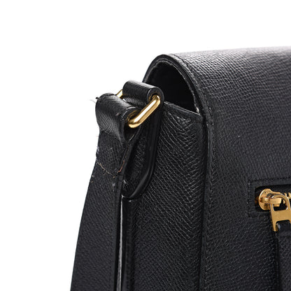 Celine Grained Calfskin Medium Trotteur Black 14 of 17