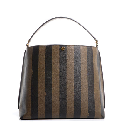 Fendi Pequin Spalmati Vitello Flamingo Hobo Bag Tobacco 1 of 10