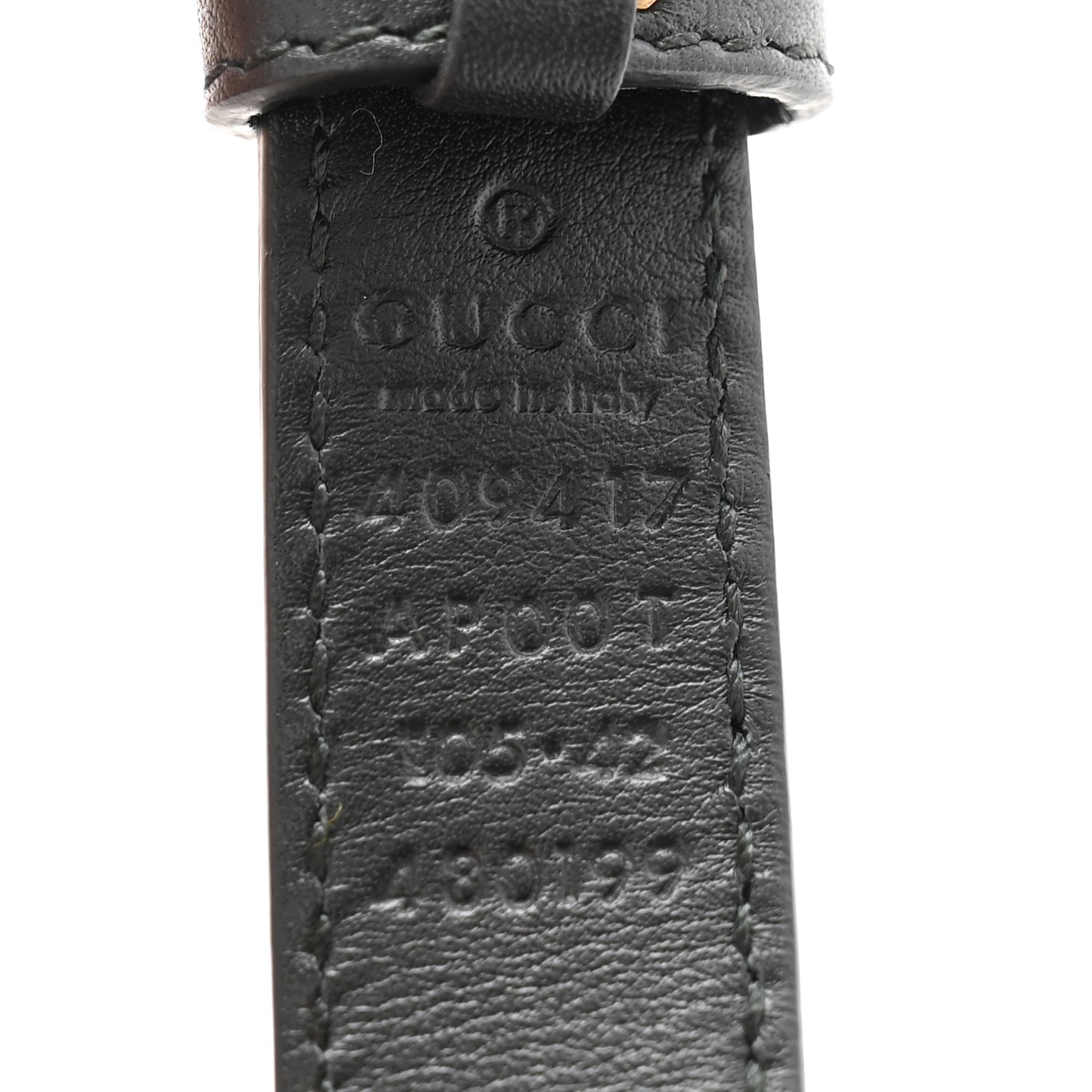 Calfskin Double G 20mm Belt 105 42 Black