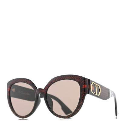 Christian Dior Acetate DDiorF Cat Eye Sunglasses Brown 1 of 8