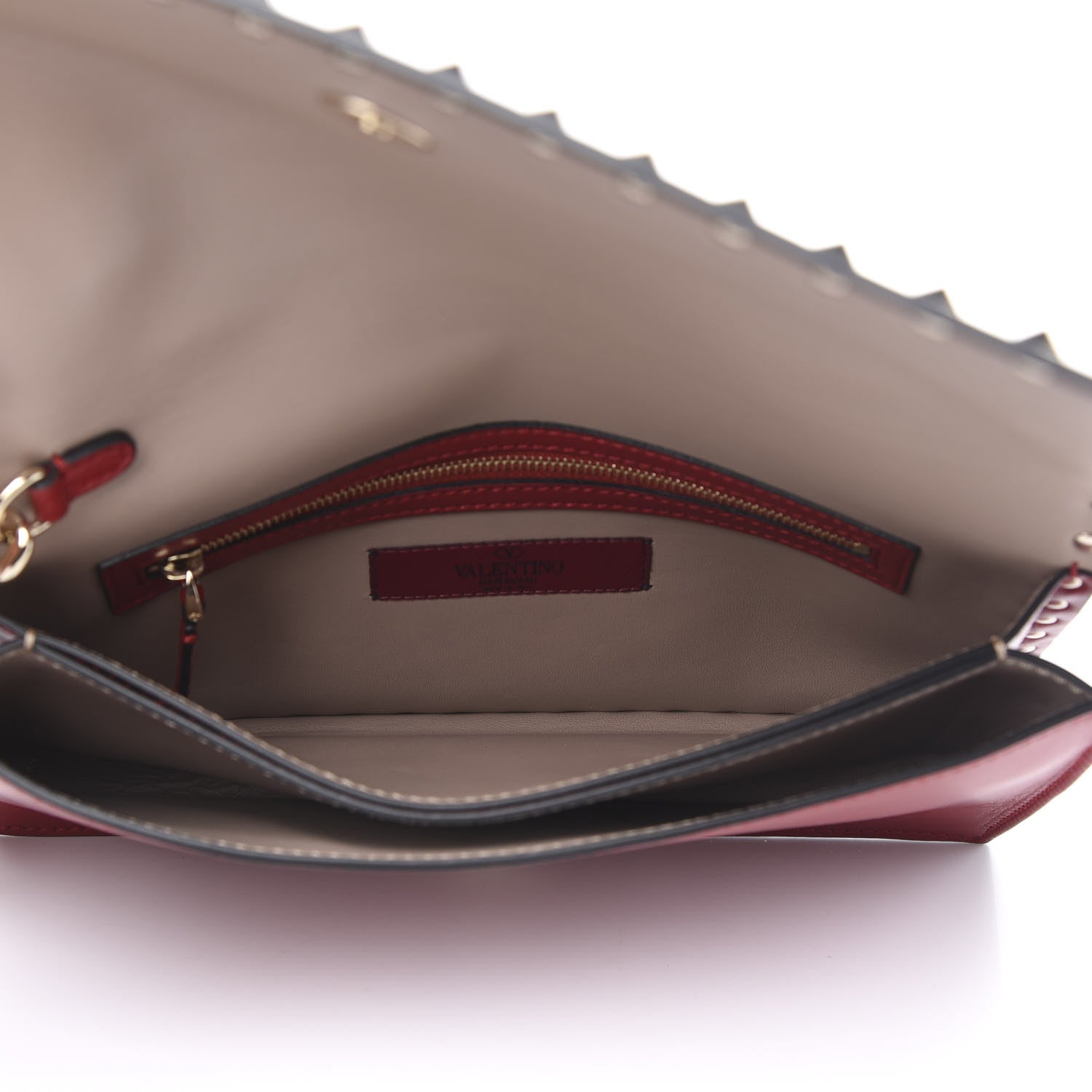 Valentino Garavani Nappa Rockstud Wristlet Clutch Rosso Valentino 5 of 10