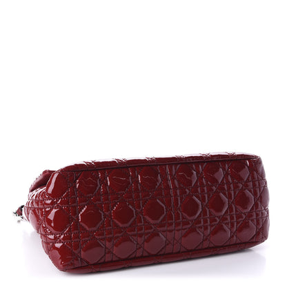 Christian Dior Patent Cannage New Lock Flap Red 4 of 10