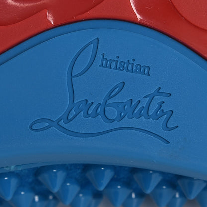 Christian Louboutin Veau Velours Spikes Mens Roller Boat Flat 39.5 Egyptian Blue 7 of 9