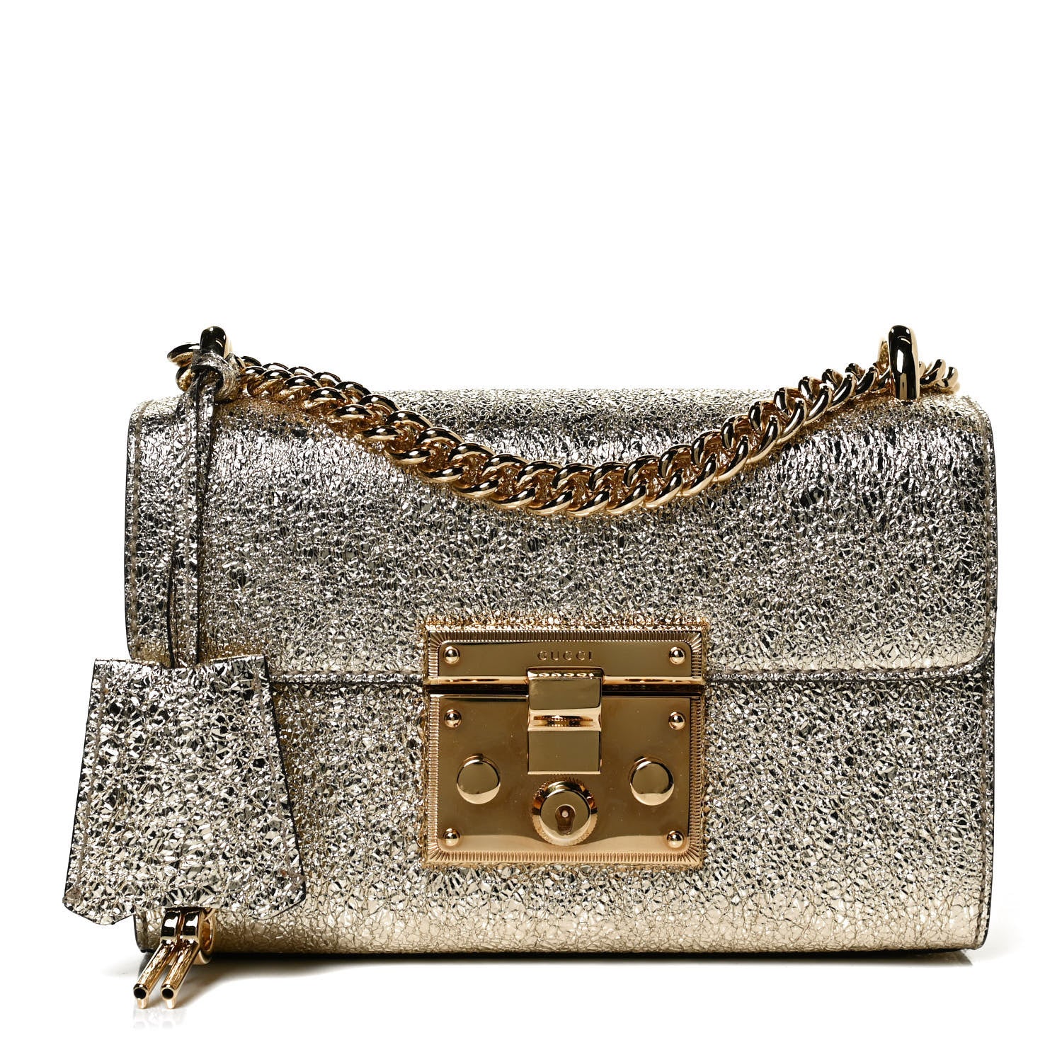 Gucci Galassia Small Padlock Shoulder Bag Platino 1 of 11