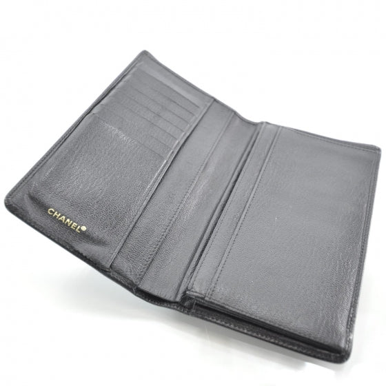 Chanel Leather Yen Wallet Black 5 of 8