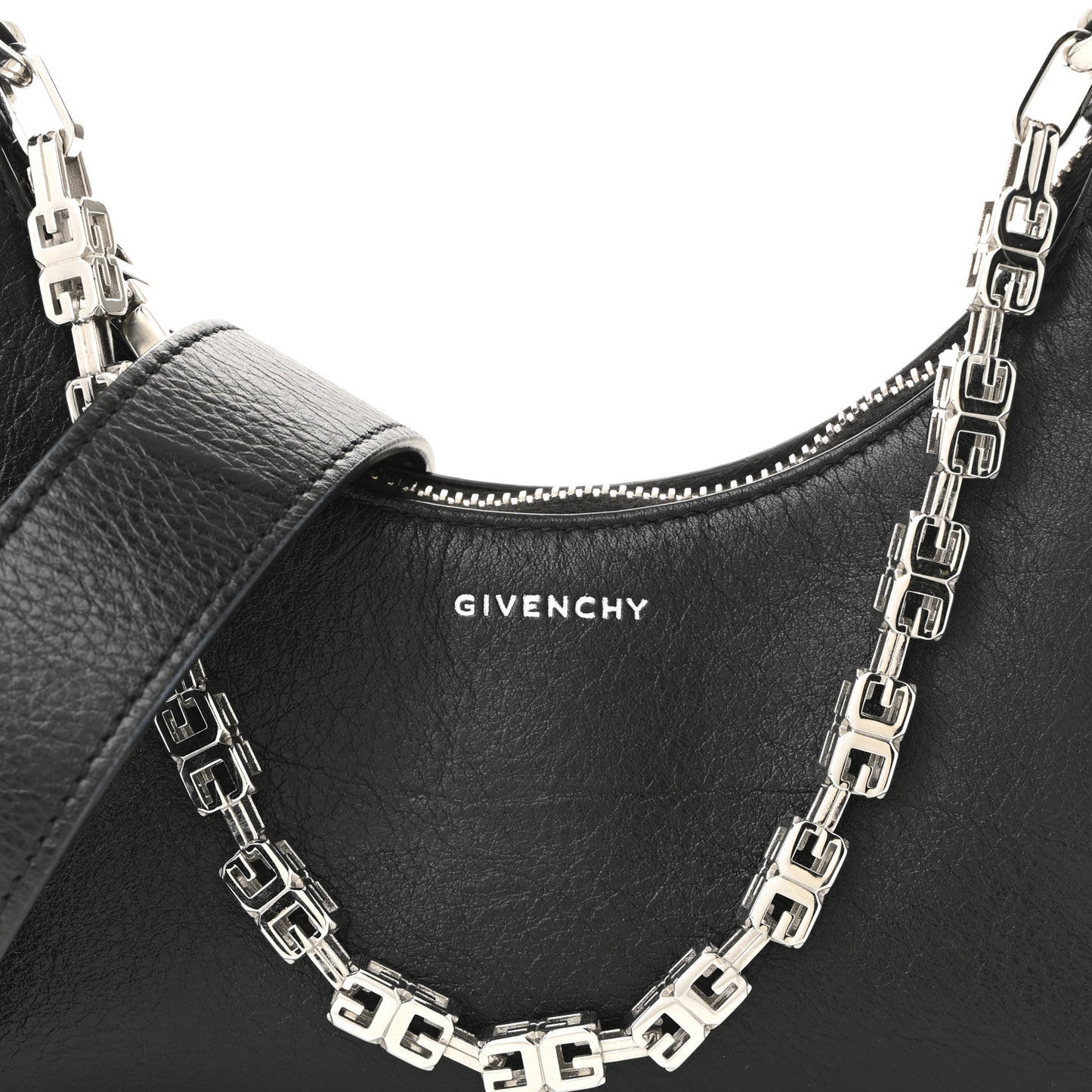 Smooth Calfskin Mini Moon Cut Out Shoulder Bag Black