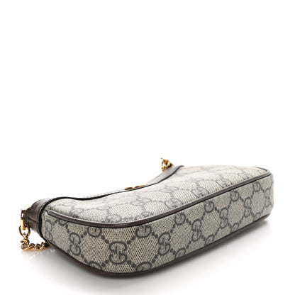Gucci GG Supreme Monogram Textured Dollar Calfskin Mini Ophidia Chain Bag Beige Ebony 4 of 10