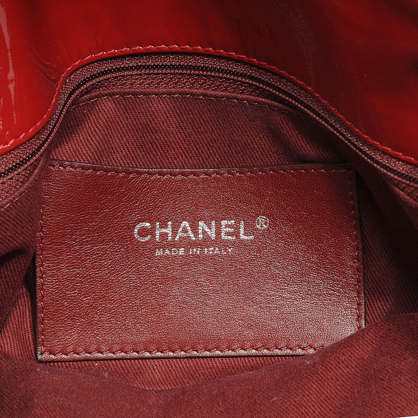 Patent Quilted Medium Just Mademoiselle Red