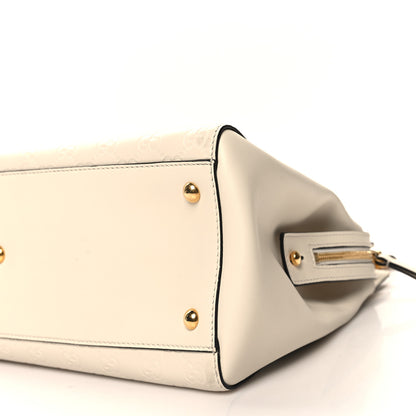 Gucci Guccissima Signature Large Shoulder Tote Bag Mystic White 10 of 10