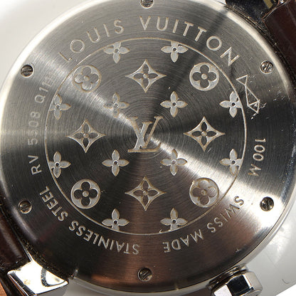 Louis Vuitton Stainless Steel Alligator 39mm Tambour Quartz Watch 6 of 10
