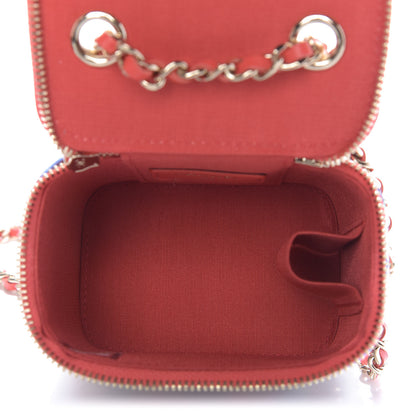 Chanel Embroidered Thread Mini Vanity With Chain Multicolor 5 of 10