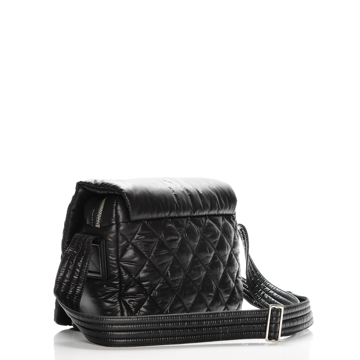 Chanel Nylon Small Coco Cocoon Messenger Bag Black 3 of 7