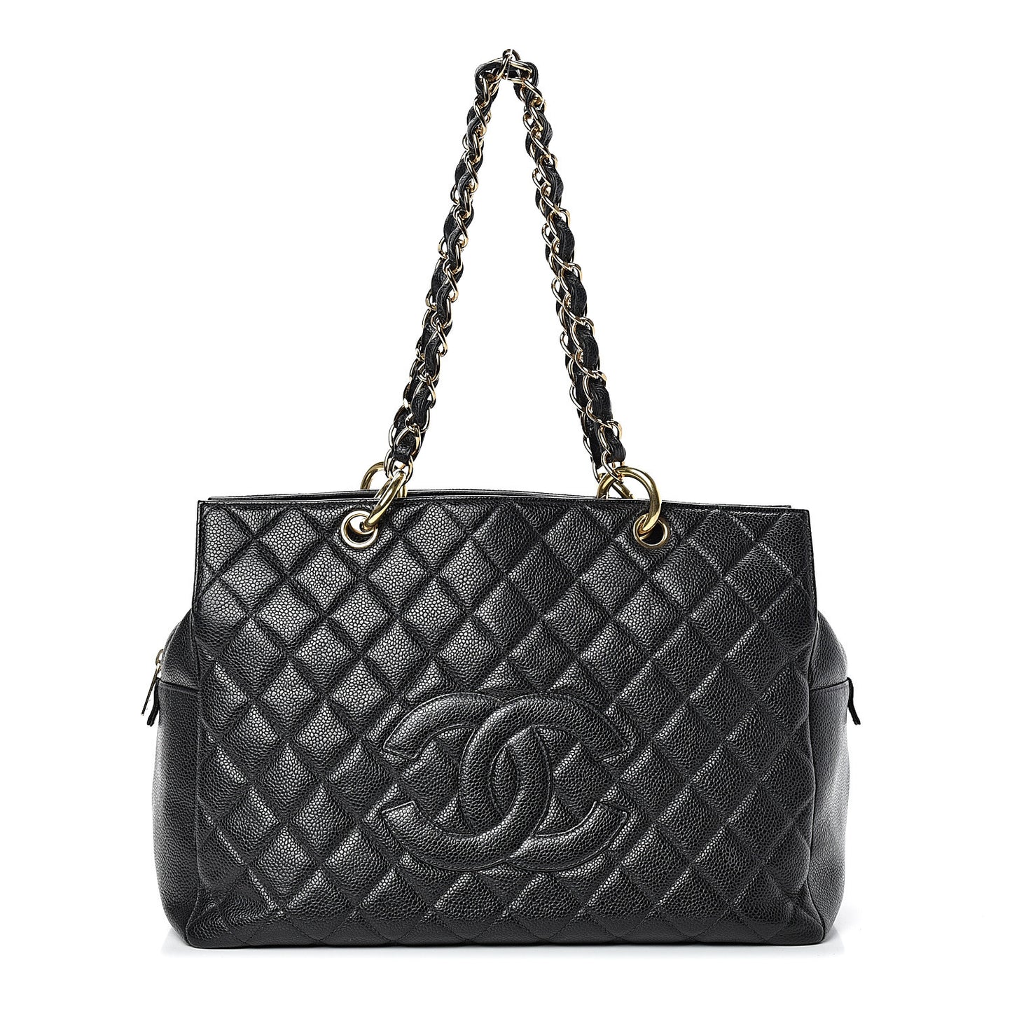 Caviar Quilted Grand Timeless Tote GTT Black