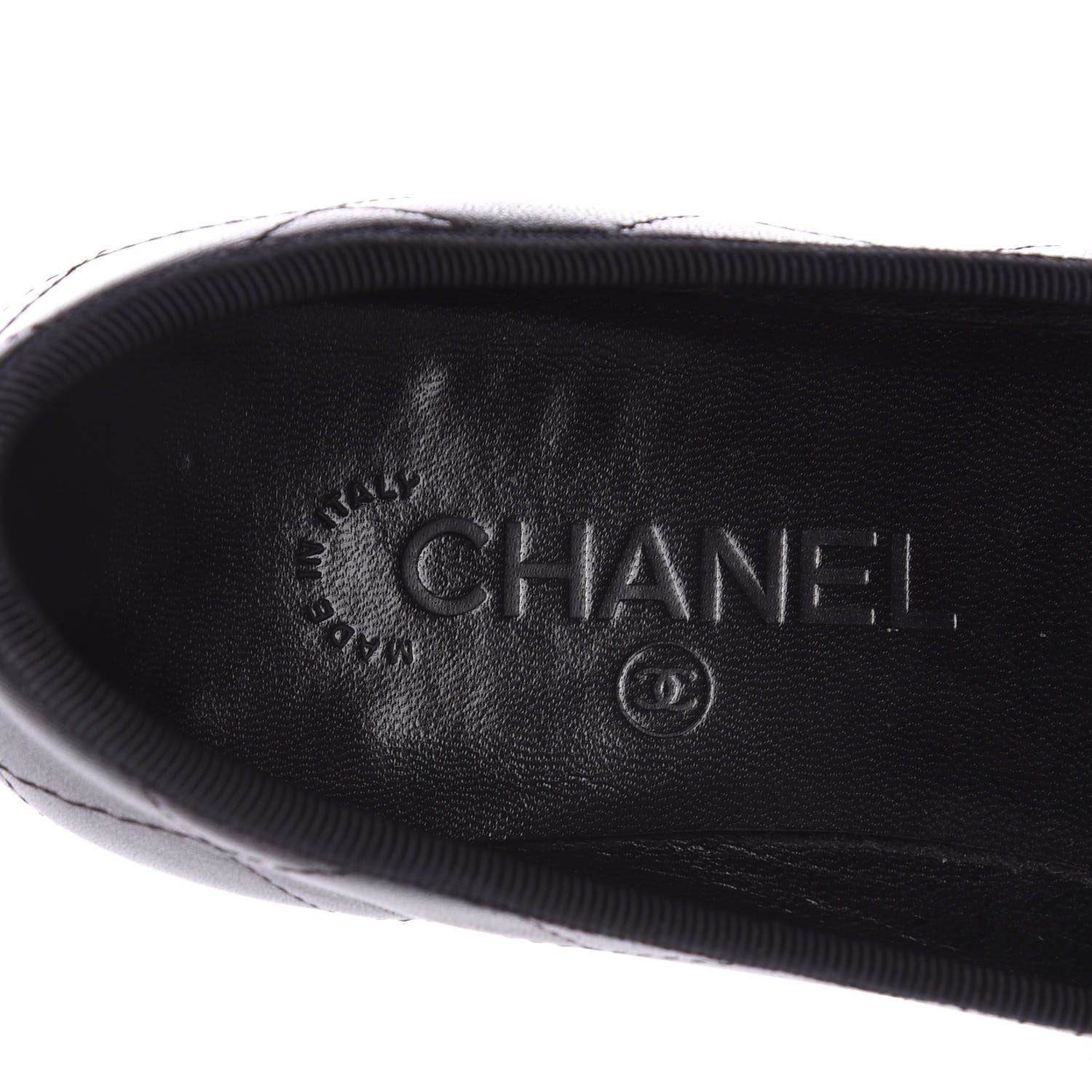 Chanel Lambskin Quilted Cambon Ballerina Flats 38 Black 7 of 10