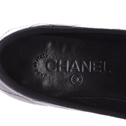 Chanel Lambskin Quilted Cambon Ballerina Flats 38 Black 7 of 10