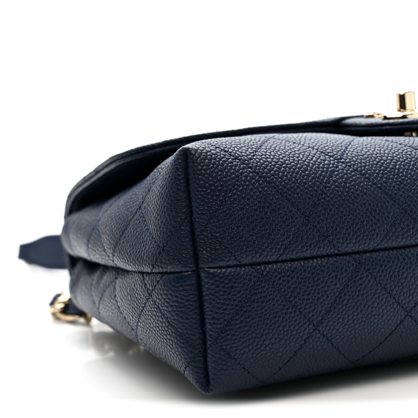 Caviar Quilted City Walk Flap Navy Blue