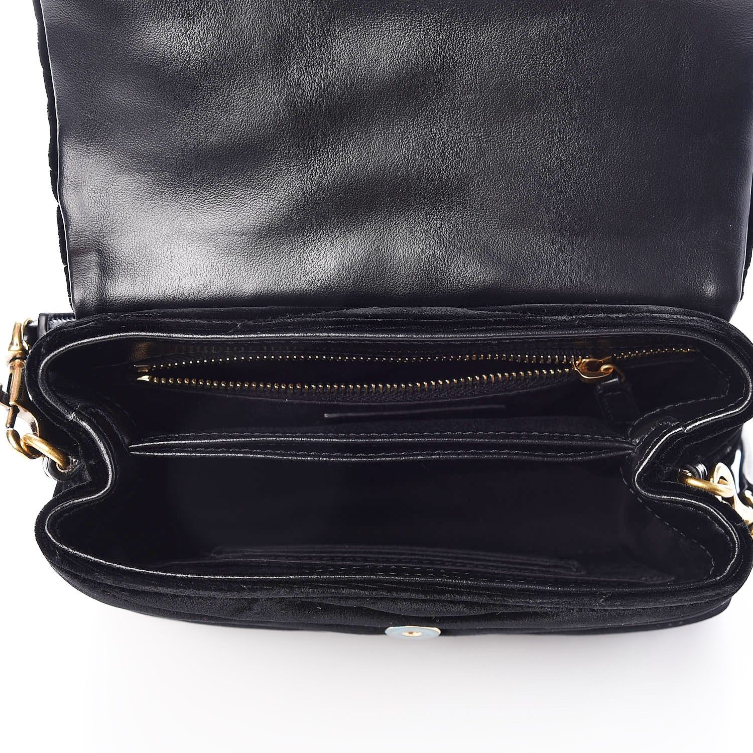 Saint Laurent Velvet Y Quilted Monogram Toy Loulou Crossbody Bag Black 5 of 12