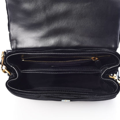 Saint Laurent Velvet Y Quilted Monogram Toy Loulou Crossbody Bag Black 5 of 12