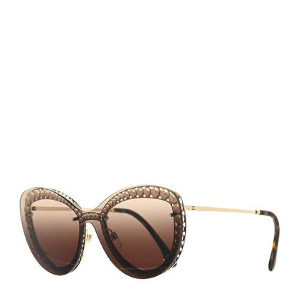 Chanel Acetate Metal Pearl Butterfly Sunglasses 4236-H Brown 1 of 7