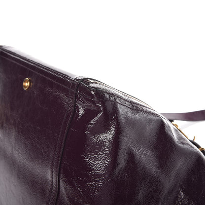 Saint Laurent Patent Medium Downtown Tote Purple 11 of 11