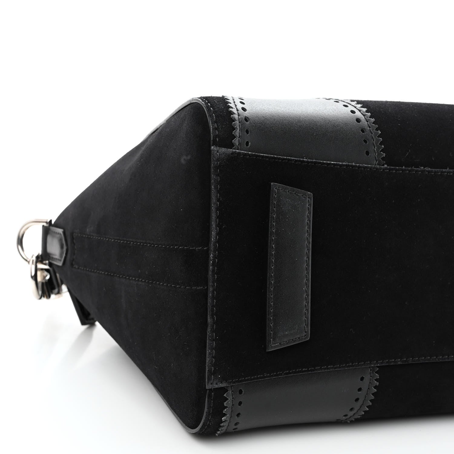 Givenchy Calfskin Suede Brogue Small Antigona Black 9 of 11