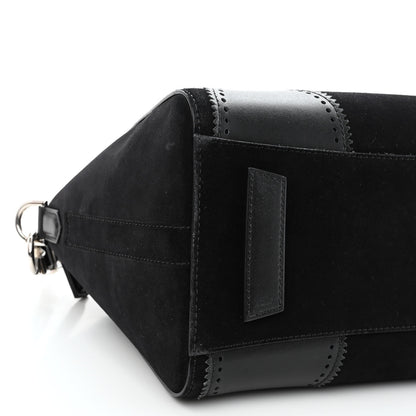 Givenchy Calfskin Suede Brogue Small Antigona Black 9 of 11