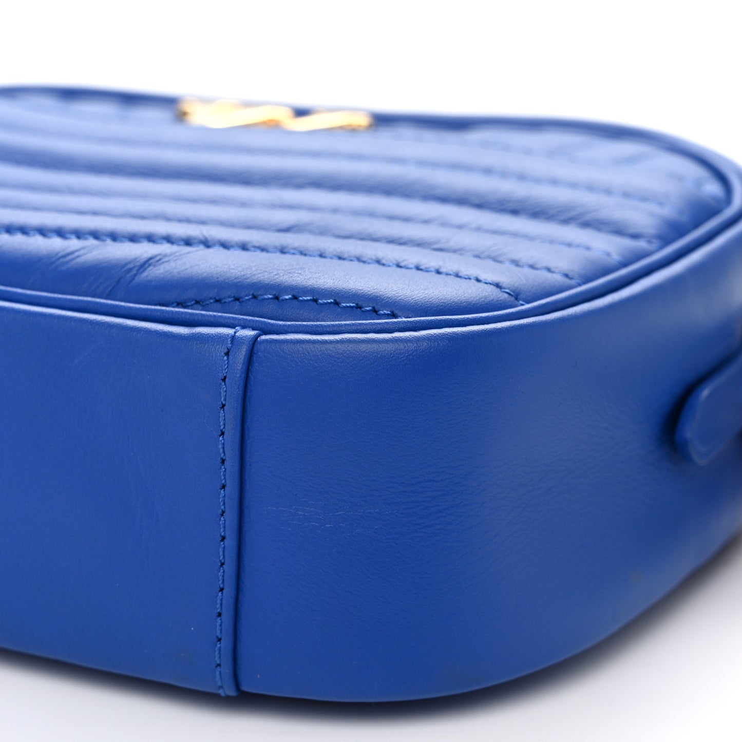 Calfskin New Wave Camera Bag Bleu Neon
