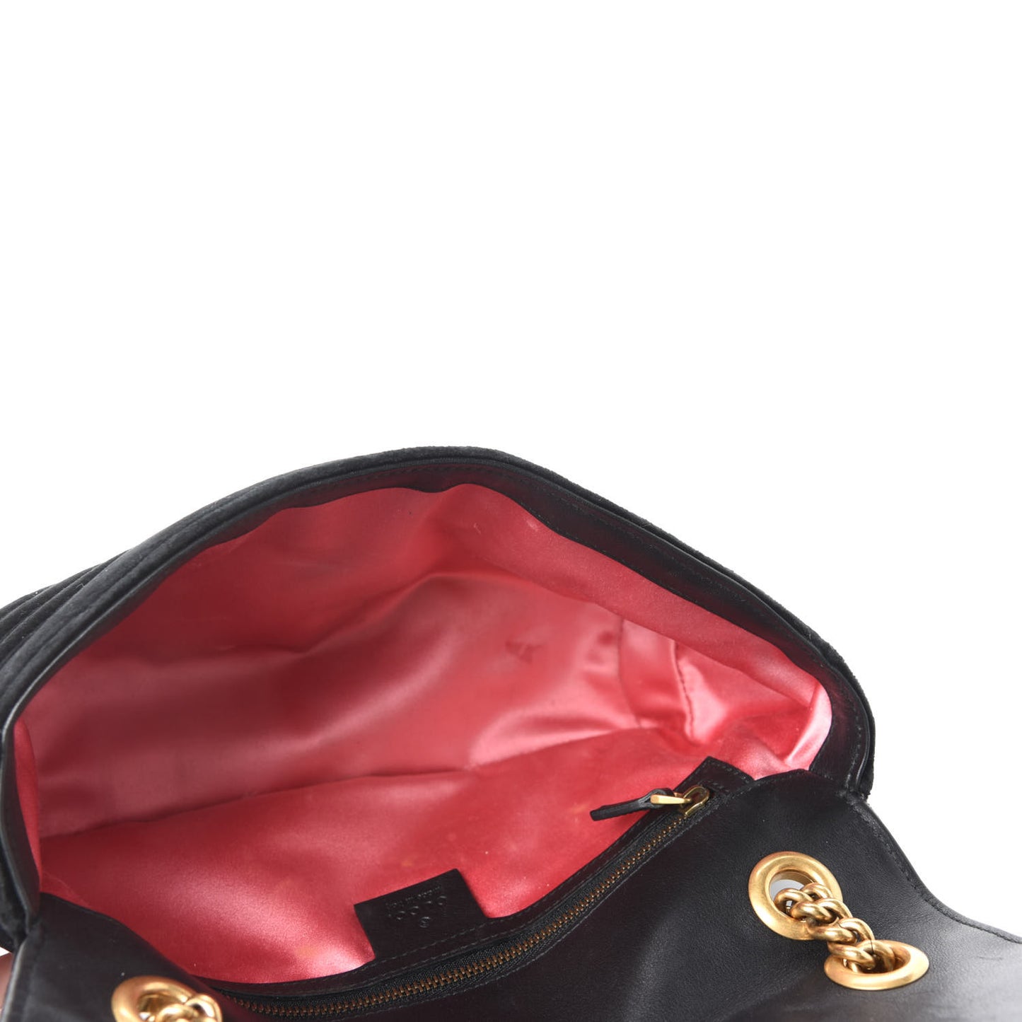Velvet Matelasse Small GG Marmont Shoulder Bag Black