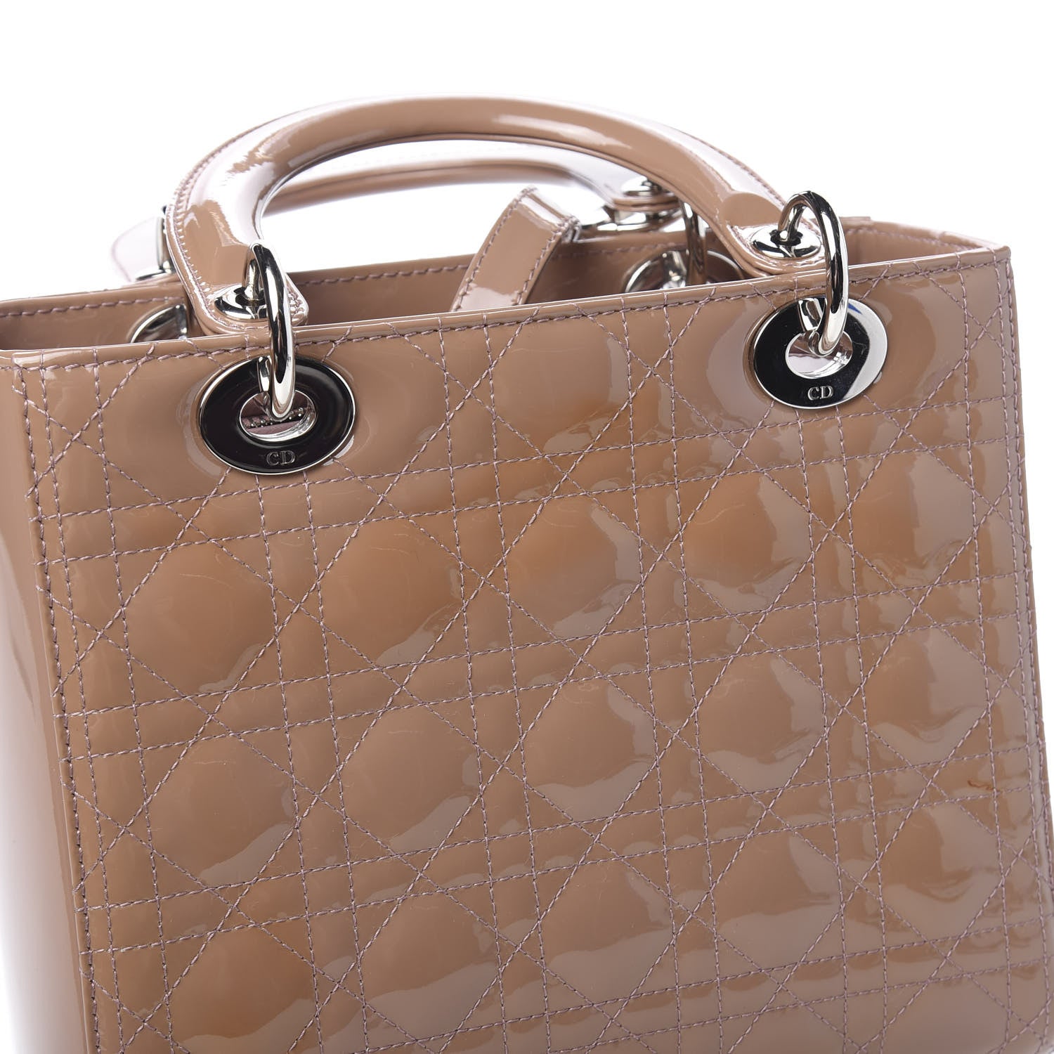 Christian Dior Patent Cannage Medium Lady Dior Brown 11 of 15