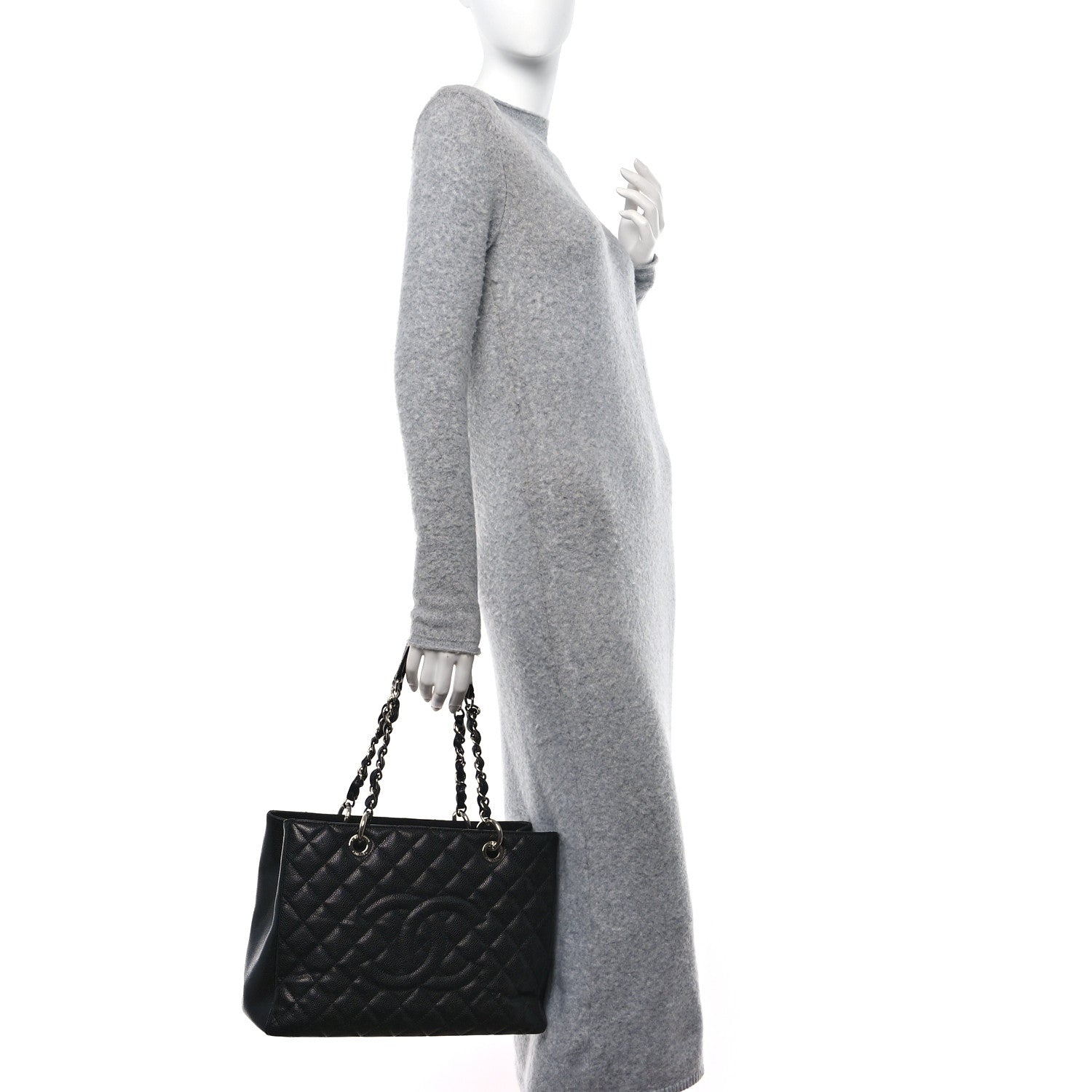 Chanel Caviar Quilted Grand Shopping Tote GST Black 2 of 10