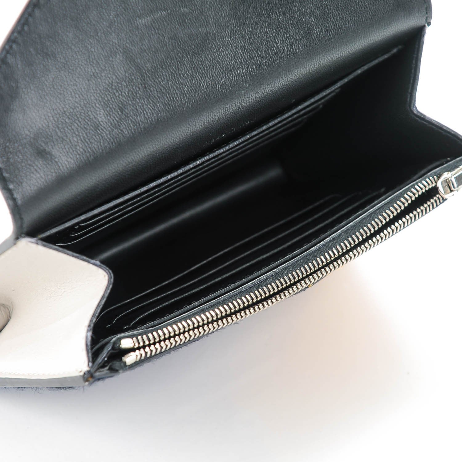 Celine Pony Hair Calfskin Diamond Compact Multifunction Wallet Pearl Grey 5 of 8