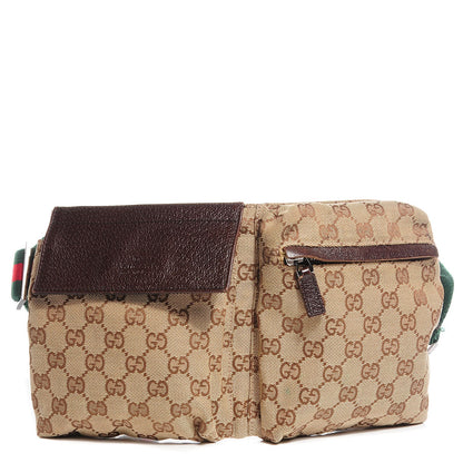 Gucci Monogram Web Belt Bag Dark Brown 1 of 8