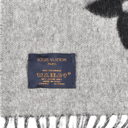 Louis Vuitton Cashmere Monogram Reykjavik Scarf Black 5 of 5