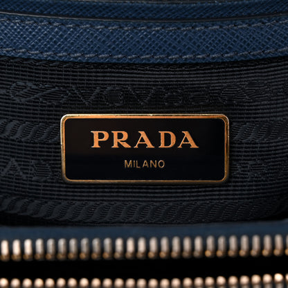 Prada Saffiano Small Galleria Double Zip Tote Bluette 6 of 13