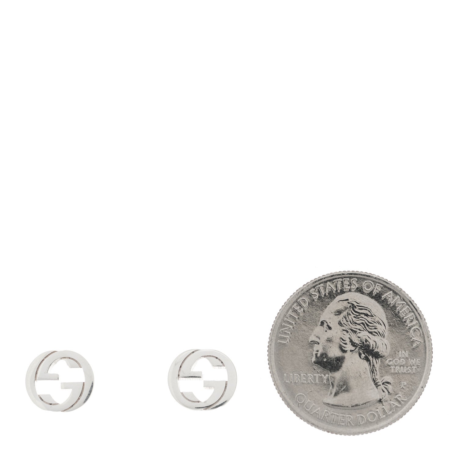 Gucci Sterling Silver Interlocking GG Stud Earrings 2 of 5