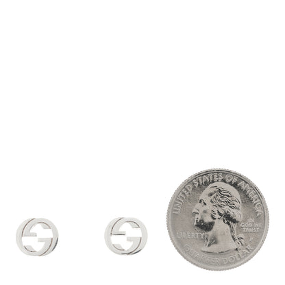 Gucci Sterling Silver Interlocking GG Stud Earrings 2 of 5