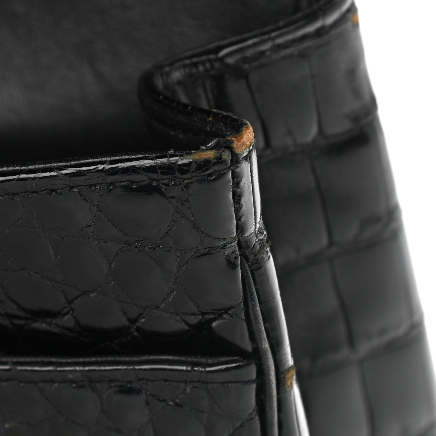 Chanel Shiny Crocodile Medium Double Flap Black 14 of 17