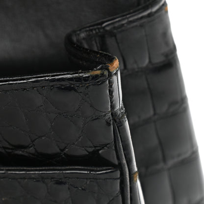 Chanel Shiny Crocodile Medium Double Flap Black 14 of 17