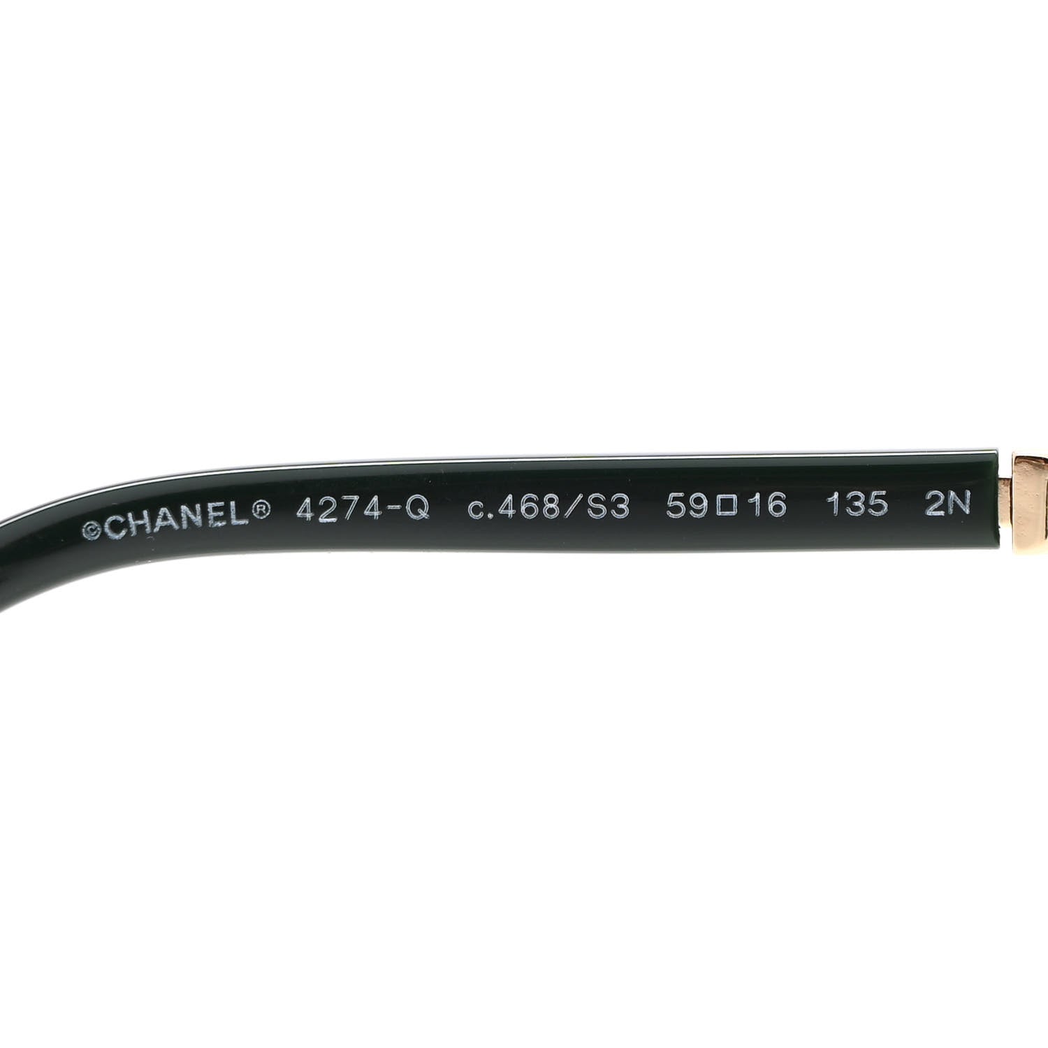 Chanel Metal Square Frame Chain Sunglasses 4274-Q Green 6 of 7