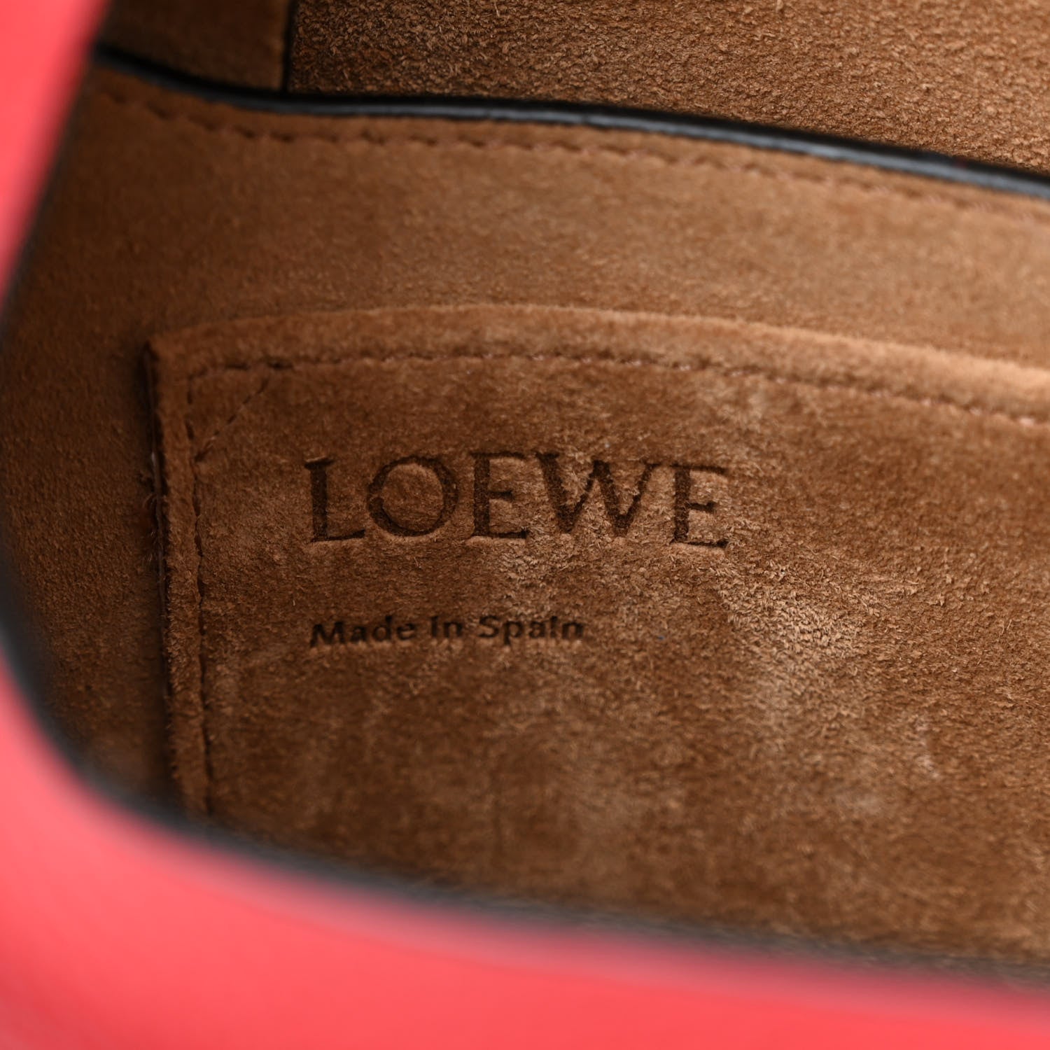 Loewe Grained Calfskin Small Gate Crossbody Bag Scarlet Burnt Red 6 of 9