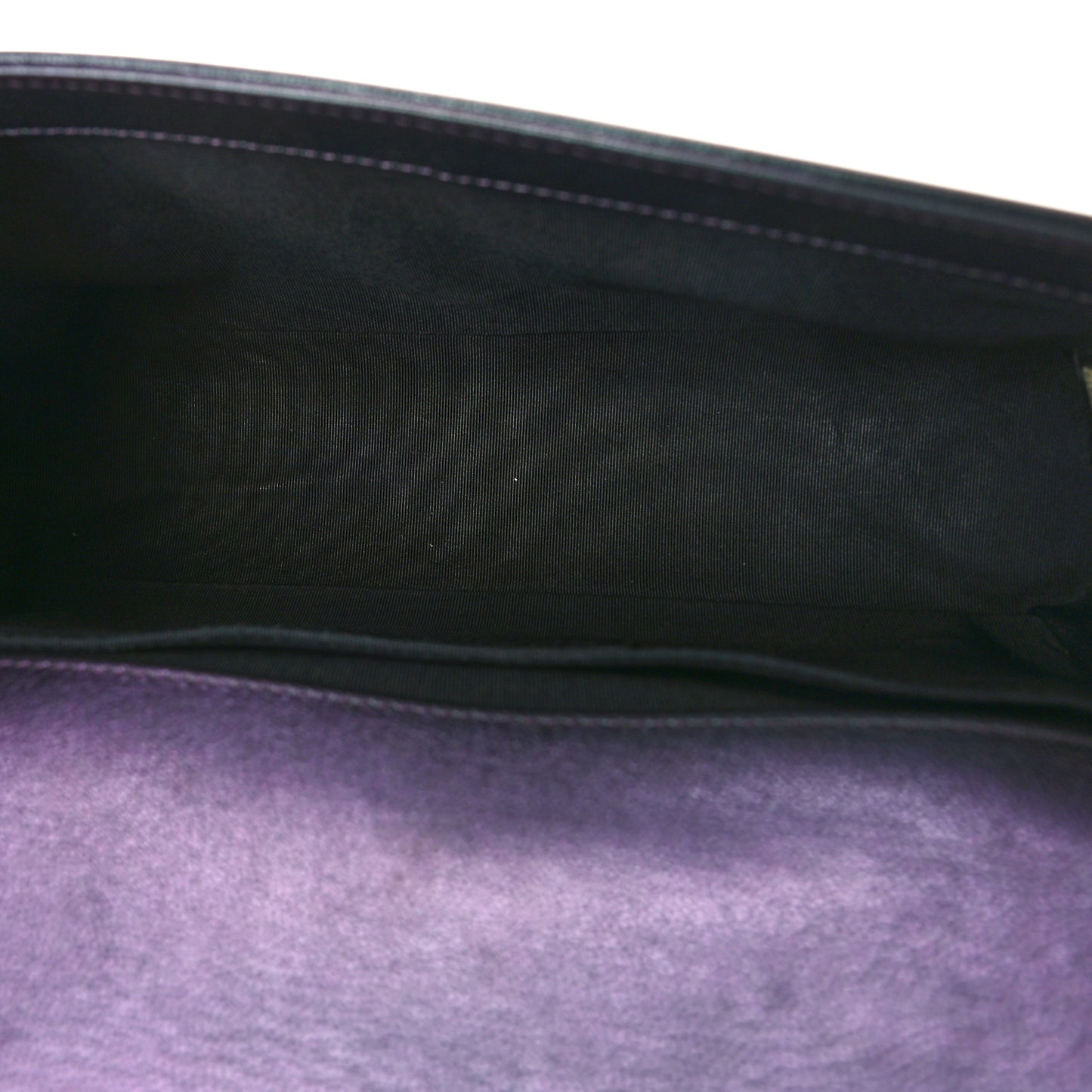 Iridescent Goatskin Quilted Medium Boy Flap Purple