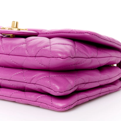 Chanel Lambskin Quilted Small Pillow Crush Flap Purple 11 of 11