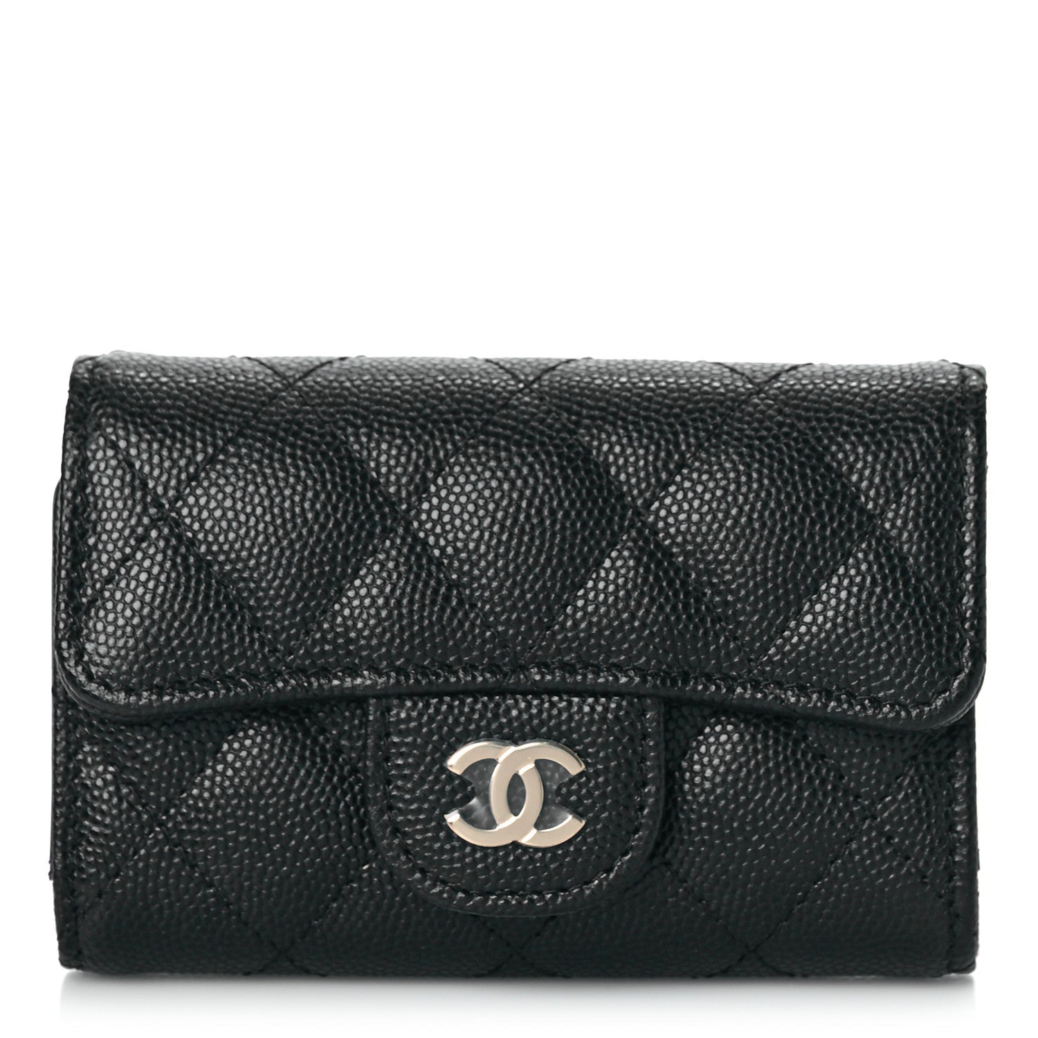 Chanel Caviar Quilted Classic 4 Key Holder Wallet Black 1 of 10