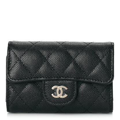Chanel Caviar Quilted Classic 4 Key Holder Wallet Black 1 of 10