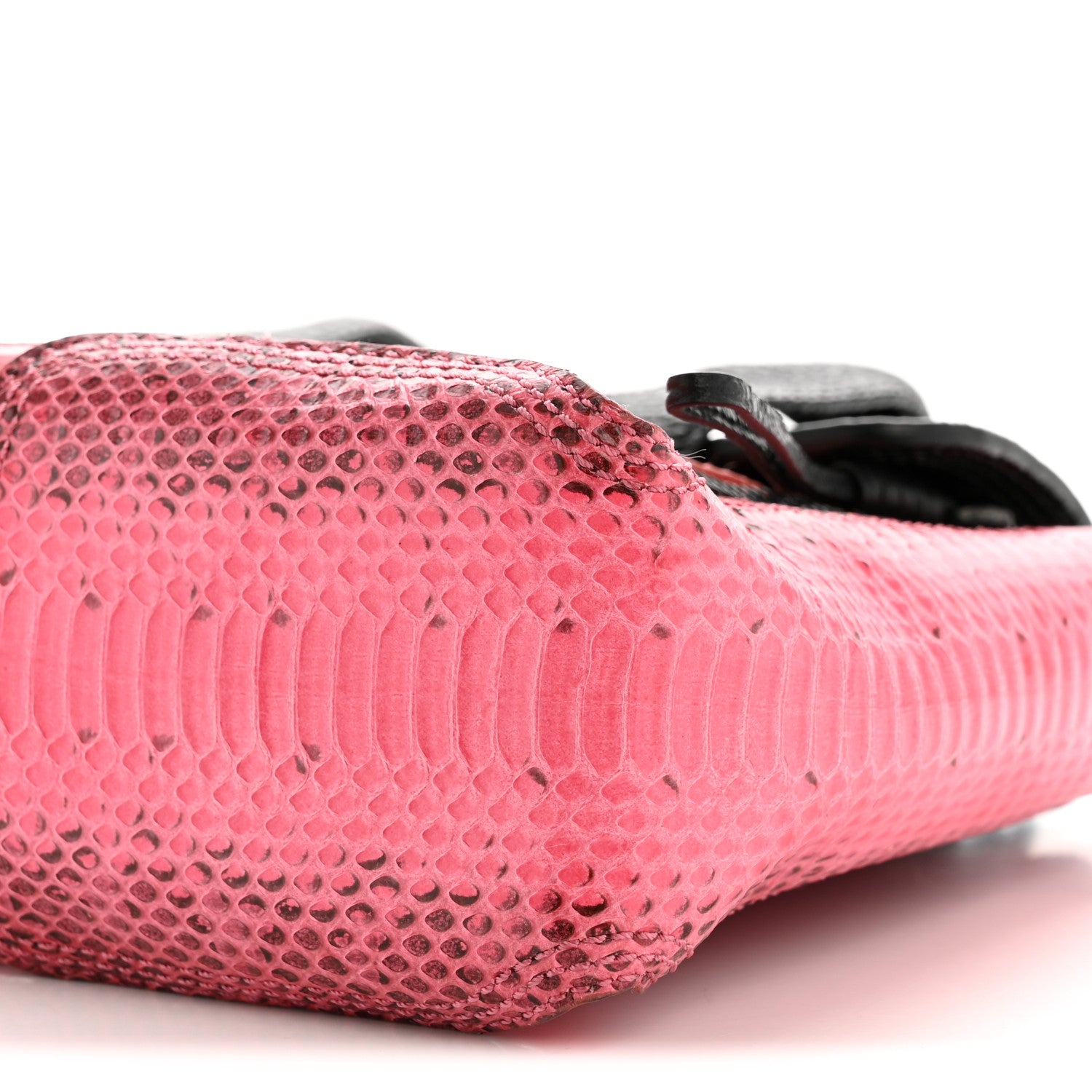 3.1 Phillip Lim Textured Calfskin Elaphe Snakeskin Mini Pashli Satchel Pink Black 9 of 14