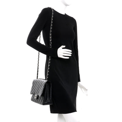 Chanel Caviar Quilted Jumbo Single Flap Black 2 of 8