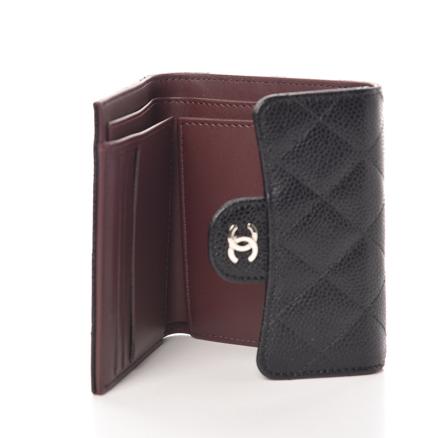 Chanel Caviar Quilted Compact Flap Wallet Black 5 of 9