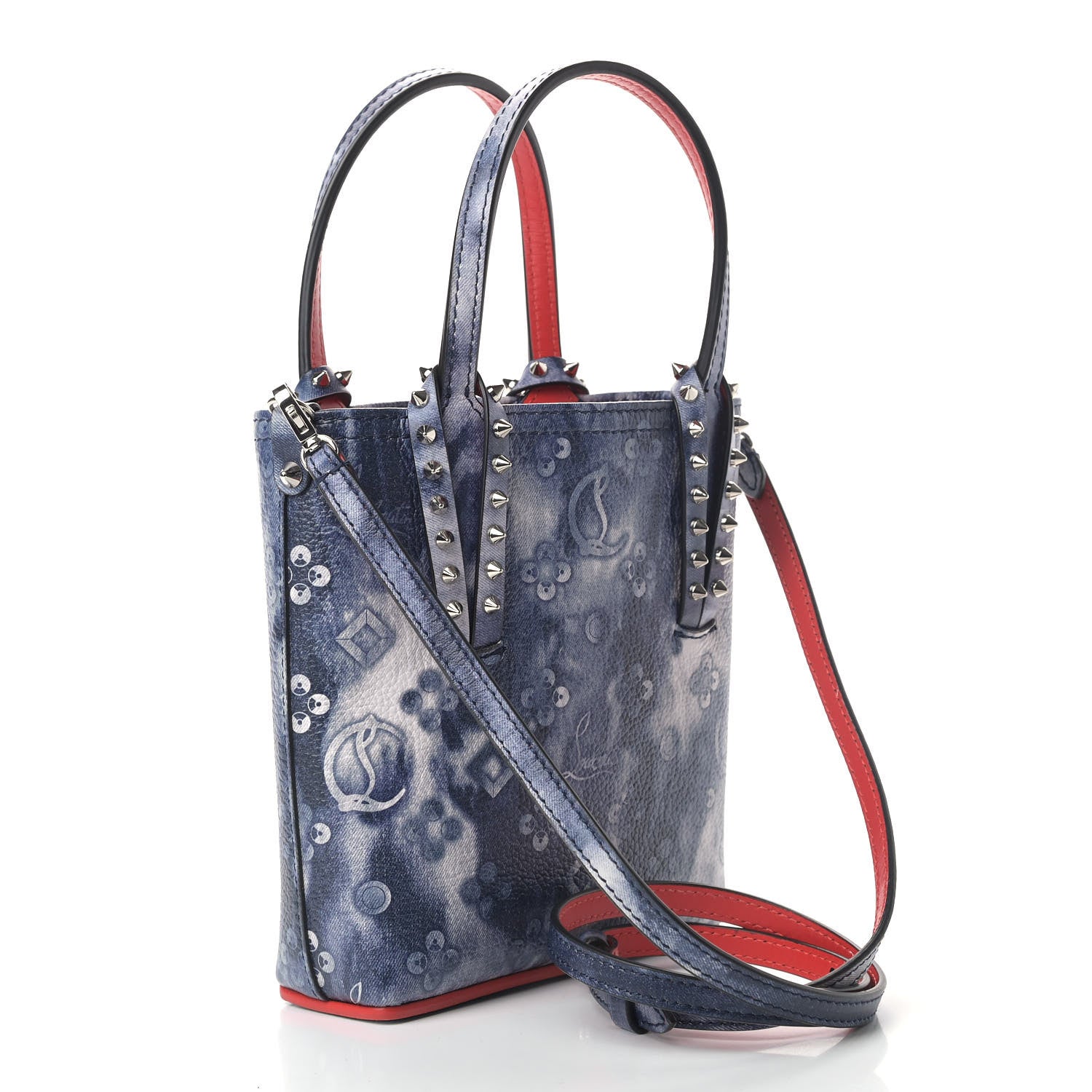 Christian Louboutin Calfskin Punk Mini North South Cabata Tote Multi 3 of 4